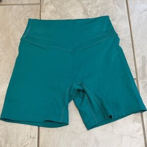 Vitality High-Waist Teal Women’s Active Bike Shorts